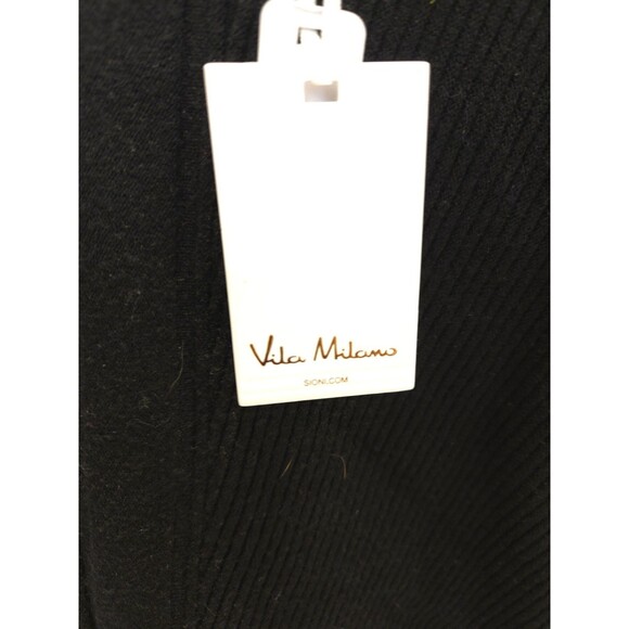 Vila Milano S Black Batwing Dolman Back Faux Button NWT Sweater Knit Y2K Slouchy - Picture 5 of 8